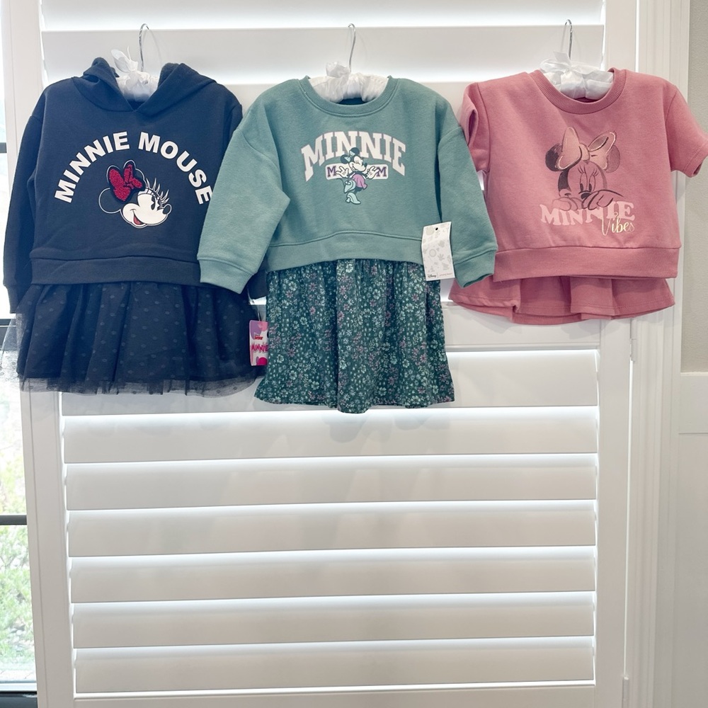 Disney Minnie Mouse Toddler set of 3 outfits